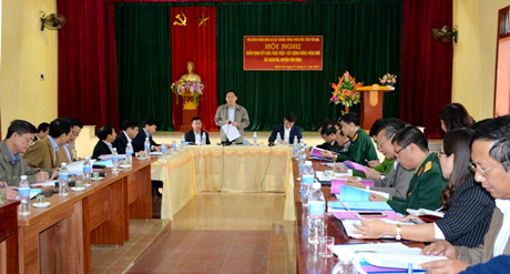 Đồng chí Phó Chủ tịch UBND tỉnh Nguyễn Văn Khánh phát biểu tại Hội nghị thẩm định xét công nhận nông thôn mới ở xã Bạch Hà.